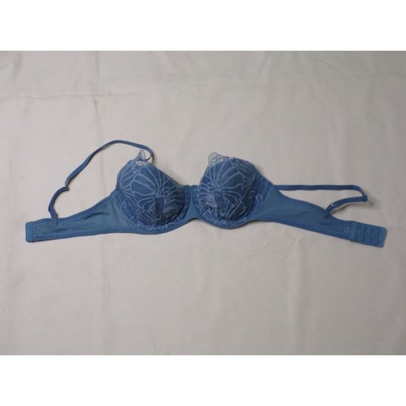 FELINA Tempting Lace Underwire Bra Blue 34C #13506 - Picture 3 of 7
